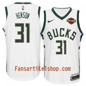 NBA Milwaukee Bucks Trikot John Henson 31 Nike 2017-18 Weiß Swingman - Herren